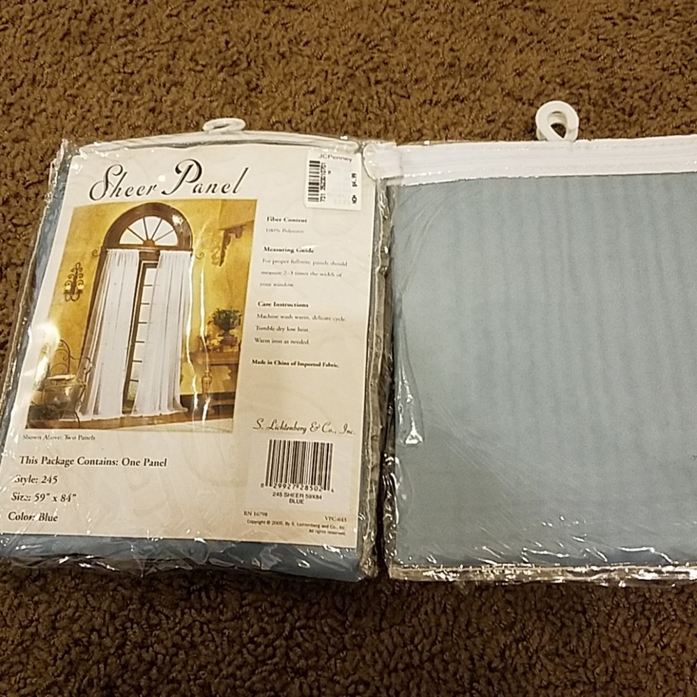 Sheer Panels Periwinkle (3) and Blue (3)